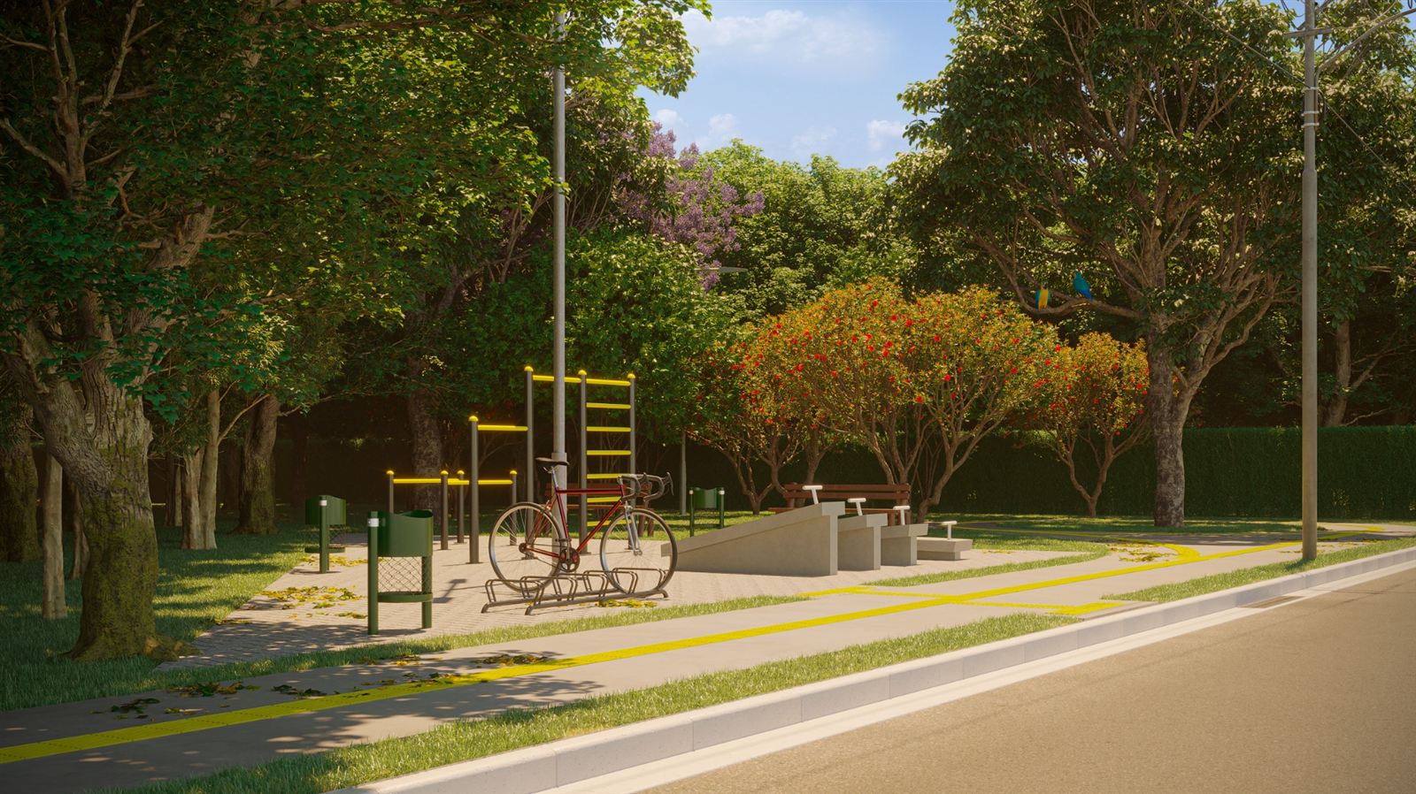Academia ao ar livre do Residencial Parque Universitário