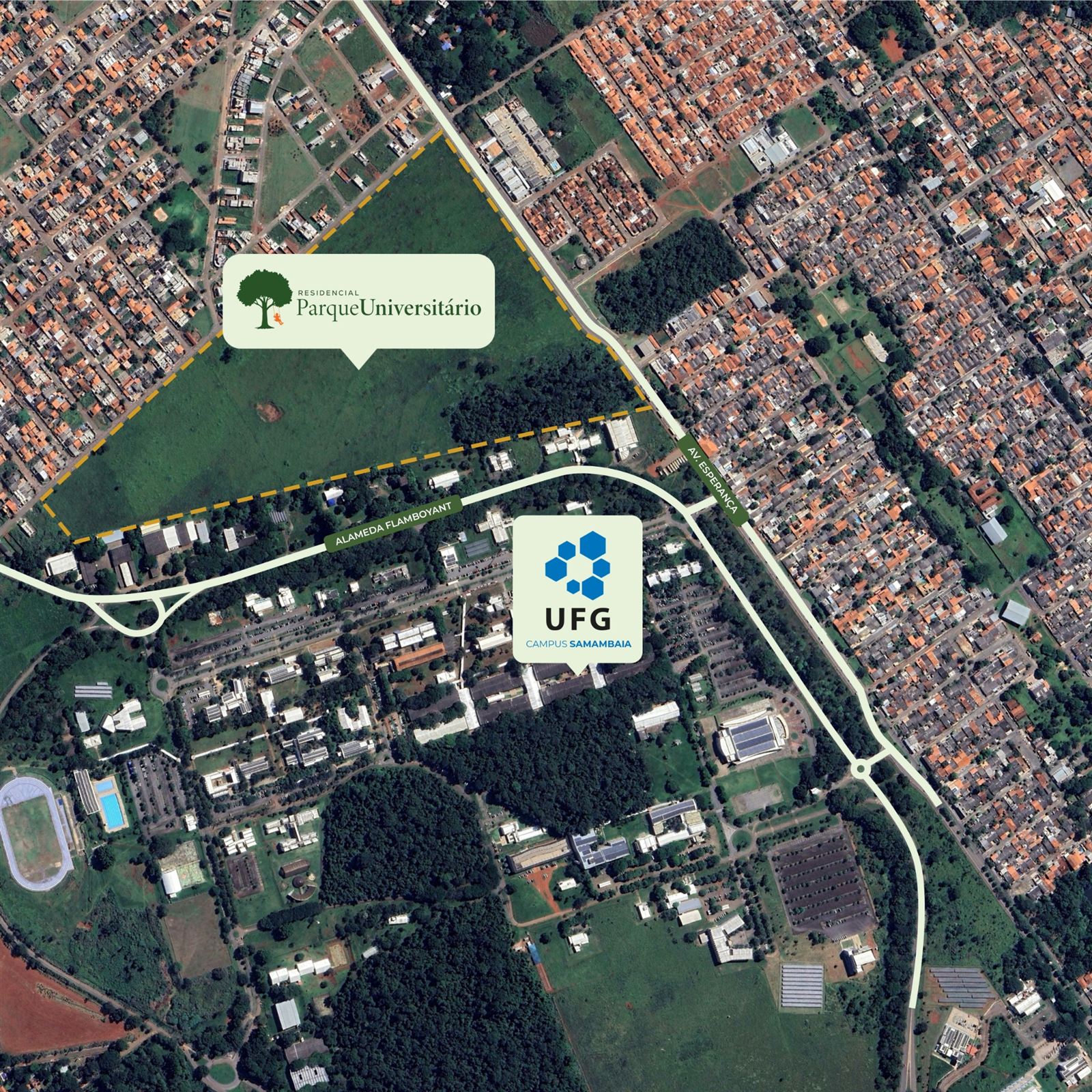 Localização do Residencial Parque Universitário