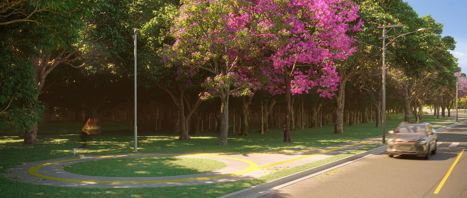 Pista de caminhada do Residencial Parque Universitário